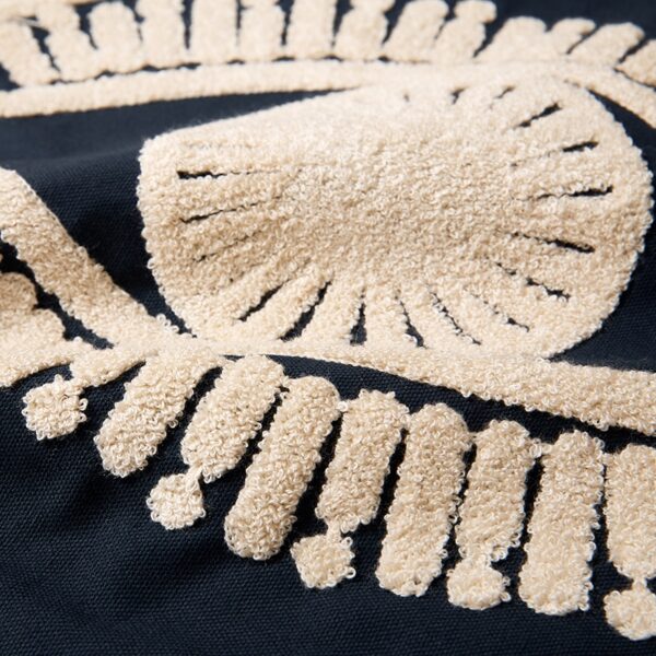 Housse de coussin broderie bleu marin Housse de coussin broderie bleu marin 4