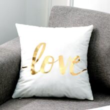 Housse de coussin amour doré et lèvre d’or Housse de coussin amour doré et lèvre d'or 4