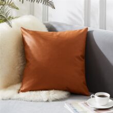 Housse de coussin moderne en simili cuir Housse de coussin moderne en cuir imperméable  1