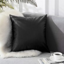 Housse de coussin moderne en cuir imperméable  2
