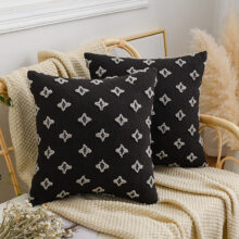 Housse de coussin broderie de motifs géométrique Housse de coussin broderie de motifs géométrique 5