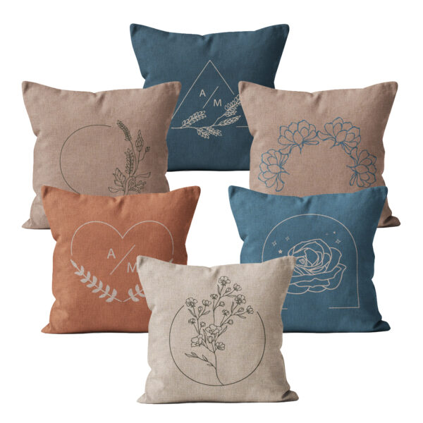 Housse de coussin vintage nature 1