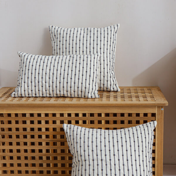 Housse de coussin scandinave ligne géométrique tissée Housse de coussin scandinave ligne géométrique tissée 4