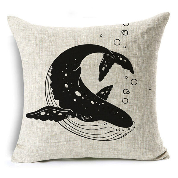 housse de coussin noir et blanc salut de la lune 19
