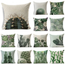 Housse de coussin nature cactus et plante grasse Housse de coussin Nature housse de coussin cactus housse de coussin plante housse de coussin tropical housse de coussin vert housse de coussin 40x40cm housse de coussin 50x50cm housse de coussin 45x45 housse de coussin 45x45cm 1