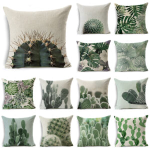 Housse de coussin Nature housse de coussin cactus housse de coussin plante housse de coussin tropical housse de coussin vert housse de coussin 40x40cm housse de coussin 50x50cm housse de coussin 45x45 housse de coussin 45x45cm 1
