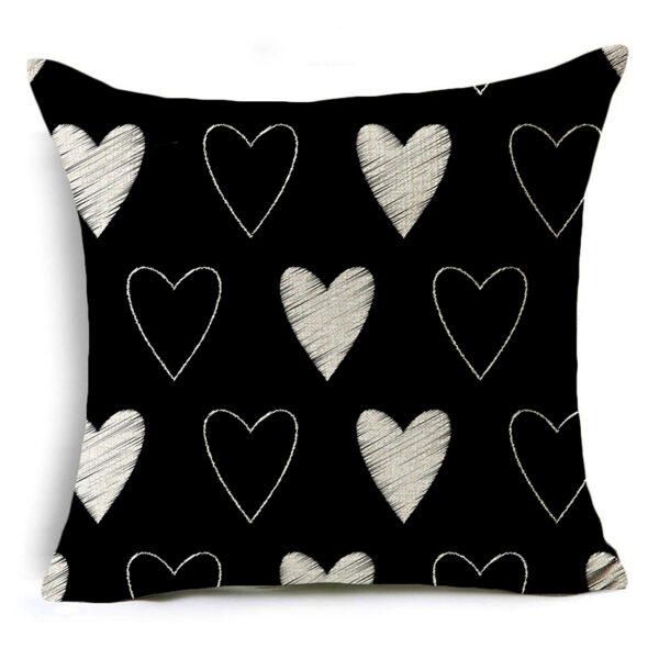 housse de coussin noir et blanc salut de la lune 7