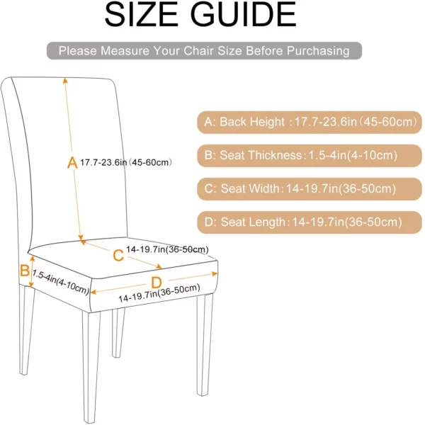 Housse de chaise waterproof universel uni 2