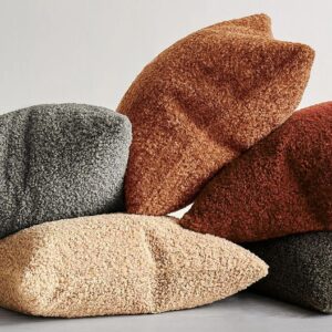 Housse de coussin doudou Housse de coussin uni moumoute blanc gris camel vert bleu noir rose violet kaki moutarde jaune terracota 2