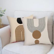 Housse de coussin moderne ligne abstraites ombre et lumière Housse de coussin moderne ligne abstraites ombre et lumière 2