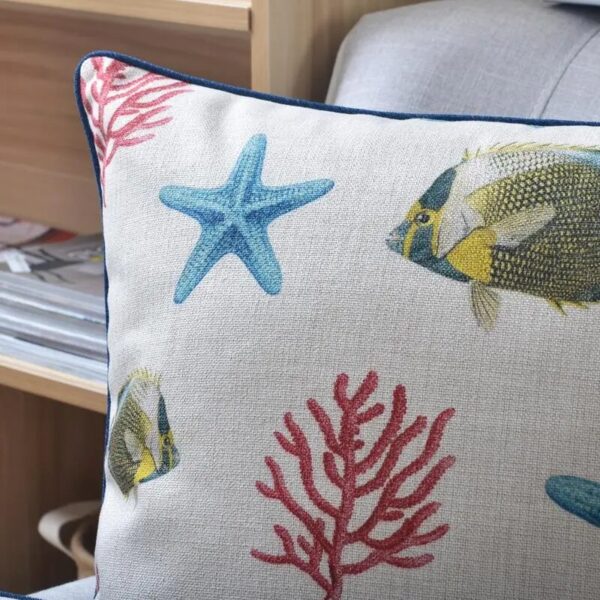 Housse de coussin marin coquillage et crustacé Housse de coussin marin coquillage et crustacé 5