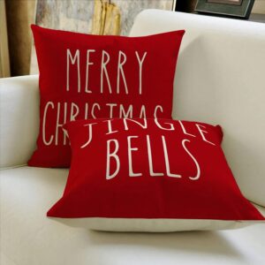 Housse de coussin Jingle Bells Christmas red Housse de coussin Jingle Bells Christmas red 1