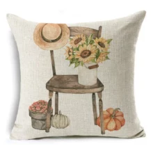 Housse de coussin nature d’octobre la citrouille de Thanksgiving Housse de coussin nature d'octobre la citrouille de Thanksgiving 4