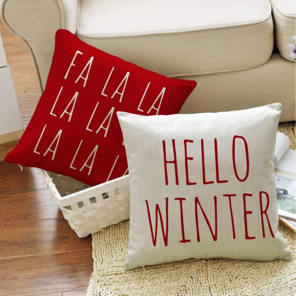 Housse de coussin Jingle Bells Christmas red Housse de coussin Jingle Bells Christmas red 2