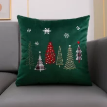 Housse de coussin velours aux couleurs de noel Housse de coussin velours aux couleurs de noel 4