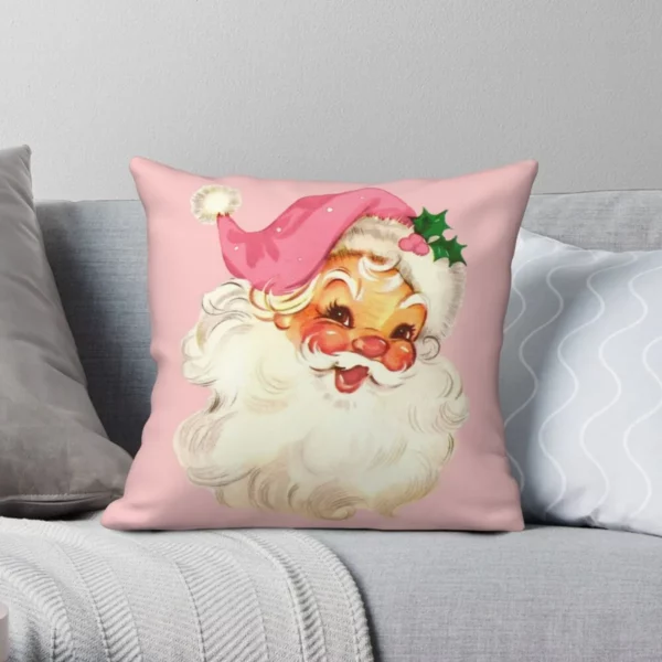 Housse de coussin Père Noël Rose Housse de coussin Père Noël Rose 1