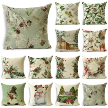 Housse de coussin de Noël bonhomme de neige 1