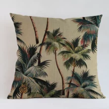 Housse de coussin nature tropicale couleur 1