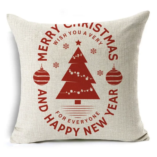 Housse de coussin des périodes de Noël en rouge et blanc Housse de coussin des périodes de Noël en rouge et blanc 4