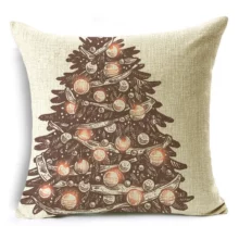 Housse de coussin plantes et décoration de Noël Housse de coussin plantes et décoration de Noël 8