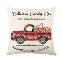 Housse de coussin Noel vintage sapin et neige de noel Housse de coussin Noel vintage sapin et neige de noel 5