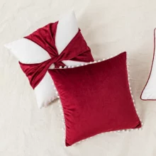 Housse de coussin Noël 3D velours 2