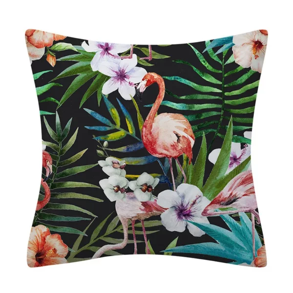 Housse de coussin tropical les oiseaux de la jungle 3
