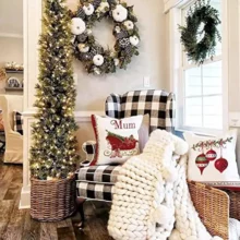 Housses de coussin sapin et décoration des fêtes de Noël 3