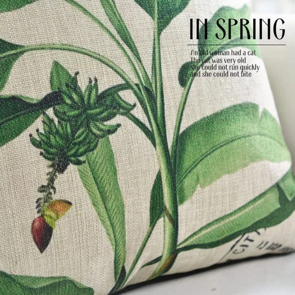 Housse de coussin nature fleur tropicale signature 5