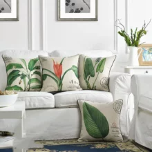 Housse de coussin nature fleur tropicale signature 2