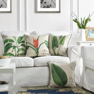 Housse de coussin nature fleur tropicale signature 2