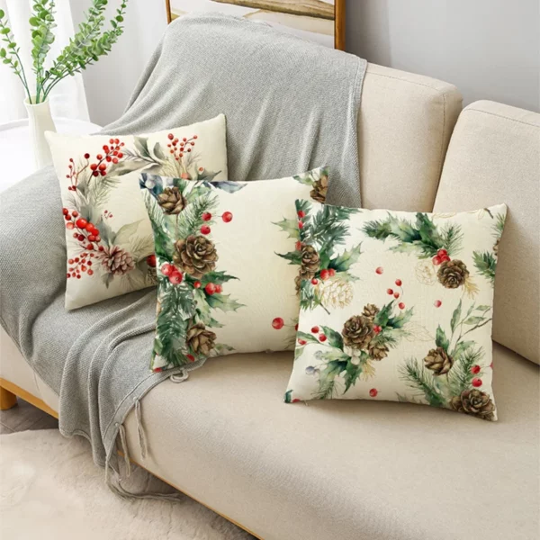 Housse de coussin de Noël bonhomme de neige 3