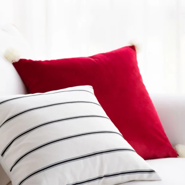 Housses de coussin Le chic Rouge et blanc 3