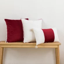 Housse de coussin Noël 3D velours 3