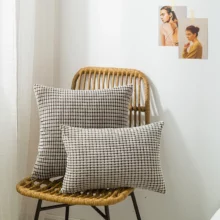 Housse de coussin côtelé collection multi couleurs 3