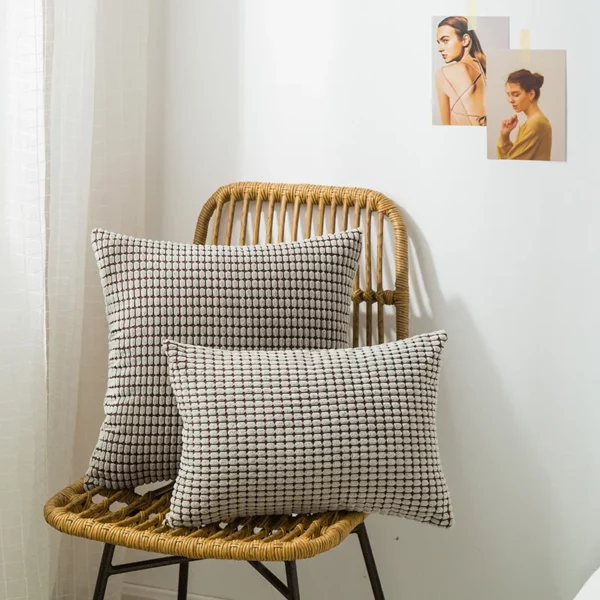 Housse de coussin côtelé collection multi couleurs 3