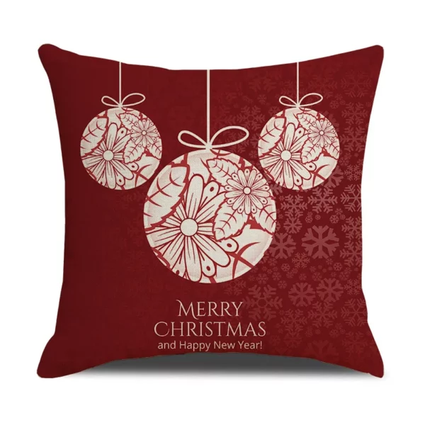 Housse de coussin Noël cerf de montagne et bonhomme de neige Housse de coussin Noël cerf de montagne et bonhomme de neige 5