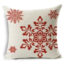 Housse de coussin des périodes de Noël en rouge et blanc Housse de coussin des périodes de Noël en rouge et blanc 3