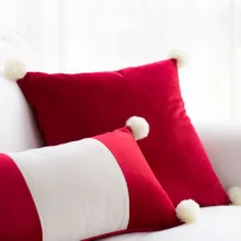 Housses de coussin Le chic Rouge et blanc 4