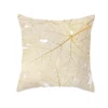 Taie d'oreiller en polyester imprimé plante dorée, housse de coussin de canapé, décoration d'intérieur 21