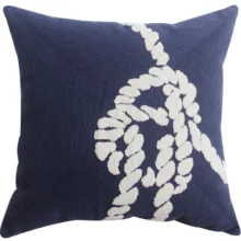 Housse de coussin marin brodée étoile de mer et coquillage Housse de coussin marin brodée étoile de mer et coquillage 5