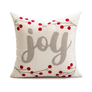 Housses de coussin joyeux Noel motif géométrique brodé Housses de coussin joyeux Noel motif géométrique brodé 2
