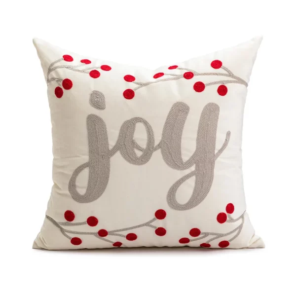 Housses de coussin joyeux Noel motif géométrique brodé 2