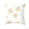 Taie d'oreiller en polyester imprimé plante dorée, housse de coussin de canapé, décoration d'intérieur 13