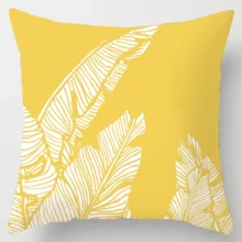 Housse de coussin jaune nature tropicale et fleurs des champs Housse de coussin jaune nature tropicale et fleurs des champs 22