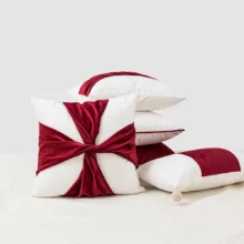 Housse de coussin Noël 3D velours 1