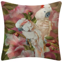 Housse de coussin nature tropicale réaliste perroquet perruche et toucan Housse de coussin nature tropicale réaliste perroquet perruche et toucan 6