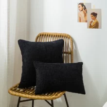 Housse de coussin côtelé collection multi couleurs 2