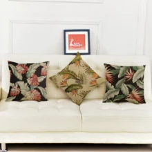 Housse de coussin nature tropicale couleur Housse de coussin nature tropicale couleur 2