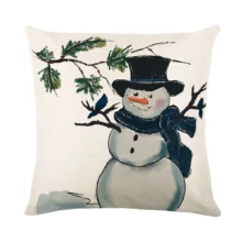 Housse de coussin Noel vintage sapin et neige de noel Housse de coussin Noel vintage sapin et neige de noel 6